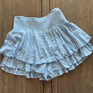 AE Light Blue Tiered Ruffle Skort